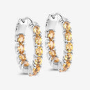 3.20 Carat Genuine Citrine .925 Sterling Silver Earrings-13