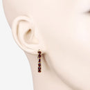 4.00 Carat Genuine Garnet .925 Sterling Silver Earrings-9