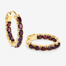 4.00 Carat Genuine Garnet .925 Sterling Silver Earrings-10