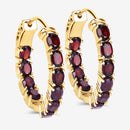 4.00 Carat Genuine Garnet .925 Sterling Silver Earrings-11