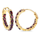 4.00 Carat Genuine Garnet .925 Sterling Silver Earrings-6