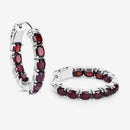 4.00 Carat Genuine Garnet .925 Sterling Silver Earrings-10