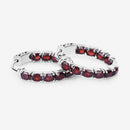 4.00 Carat Genuine Garnet .925 Sterling Silver Earrings-11
