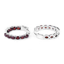 4.00 Carat Genuine Garnet .925 Sterling Silver Earrings-7