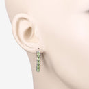 3.40 Carat Genuine Peridot .925 Sterling Silver Earrings-9