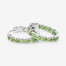 3.40 Carat Genuine Peridot .925 Sterling Silver Earrings-11
