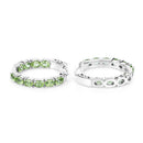 3.40 Carat Genuine Peridot .925 Sterling Silver Earrings-7