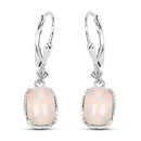 2.52 Carat Genuine Ethiopian Opal .925 Sterling Silver Earrings-4
