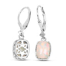 2.52 Carat Genuine Ethiopian Opal .925 Sterling Silver Earrings-6
