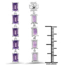 5.50 Carat Genuine Amethyst .925 Sterling Silver Earrings-6