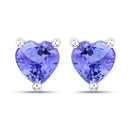 0.90 Carat Genuine Tanzanite .925 Sterling Silver Earrings-4