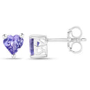 0.90 Carat Genuine Tanzanite .925 Sterling Silver Earrings-5