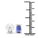 1.06 Carat Genuine Tanzanite .925 Sterling Silver Earrings-6