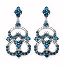 4.84 Carat Genuine London Blue Topaz .925 Sterling Silver Earrings-1