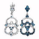 4.84 Carat Genuine London Blue Topaz .925 Sterling Silver Earrings-3