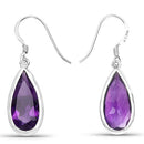 10.10 Carat Genuine Amethyst .925 Sterling Silver Earrings-6