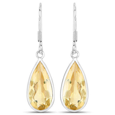 10.04 Carat Genuine Citrine .925 Sterling Silver Earrings