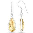 10.04 Carat Genuine Citrine .925 Sterling Silver Earrings-2