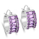 5.56 Carat Genuine Amethyst .925 Sterling Silver Earrings-4