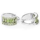 4.96 Carat Genuine Peridot .925 Sterling Silver Earrings-5