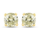 1.15 Carat Genuine LB Diamond 14K Yellow Gold Earrings-1