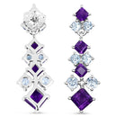 4.94 Carat Genuine Amethyst & Blue Topaz .925 Sterling Silver Earrings-7