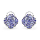 3.14 Carat Genuine Tanzanite .925 Sterling Silver Earrings-4