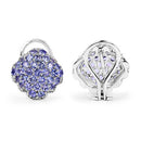 3.14 Carat Genuine Tanzanite .925 Sterling Silver Earrings-6