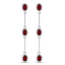 2.70 Carat Genuine Garnet .925 Sterling Silver Earrings-5