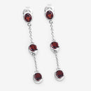 2.70 Carat Genuine Garnet .925 Sterling Silver Earrings-10