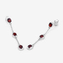 2.70 Carat Genuine Garnet .925 Sterling Silver Earrings-11