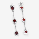 2.70 Carat Genuine Garnet .925 Sterling Silver Earrings-12