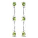 2.10 Carat Genuine Peridot .925 Sterling Silver Earrings-5