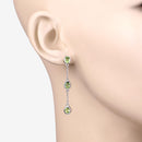 2.10 Carat Genuine Peridot .925 Sterling Silver Earrings-9