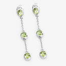 2.10 Carat Genuine Peridot .925 Sterling Silver Earrings-10