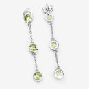 2.10 Carat Genuine Peridot .925 Sterling Silver Earrings-11
