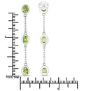 2.10 Carat Genuine Peridot .925 Sterling Silver Earrings-7