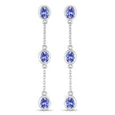 1.98 Carat Genuine Tanzanite .925 Sterling Silver Earrings-5