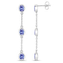 1.98 Carat Genuine Tanzanite .925 Sterling Silver Earrings-6