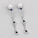 0.66 Carat Genuine Blue Sapphire .925 Sterling Silver Earrings-8