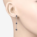 0.66 Carat Genuine Blue Sapphire .925 Sterling Silver Earrings-9