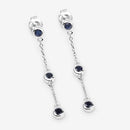 0.66 Carat Genuine Blue Sapphire .925 Sterling Silver Earrings-10