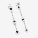 0.66 Carat Genuine Blue Sapphire .925 Sterling Silver Earrings-11