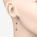 0.78 Carat Genuine Ruby .925 Sterling Silver Earrings-9
