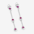 0.78 Carat Genuine Ruby .925 Sterling Silver Earrings-10
