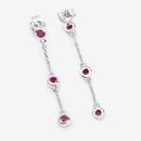 0.78 Carat Genuine Ruby .925 Sterling Silver Earrings-11