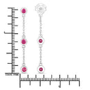 0.78 Carat Genuine Ruby .925 Sterling Silver Earrings-7