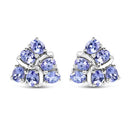2.04 Carat Genuine Tanzanite .925 Sterling Silver Earrings-4