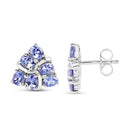 2.04 Carat Genuine Tanzanite .925 Sterling Silver Earrings-5