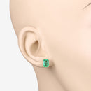 2.75 Carat Genuine Ethiopian Emerald 14K Yellow Gold Earrings-5
